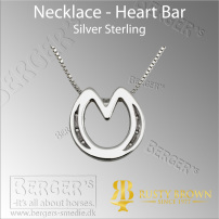 Halskæde -  Heartbar i Sterling Sølv