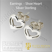 Øreringe -  Shoe Heart i Sterling Sølv