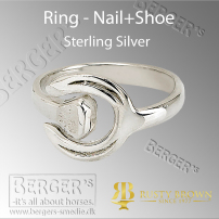 Fingerring - Søm + Sko i Sterling Sølv
