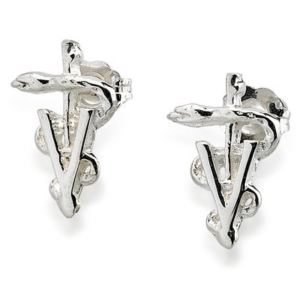 Rusty Brown Caduceus Vet Earings WRB651 0