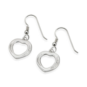 Rusty Brown Earrings Shoe Hearts - Dangles WRB659.1 0